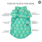 Saffron Bandhani Cotton Dog kurta - Image 9