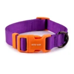 amethyst dog collar polyester webbing
